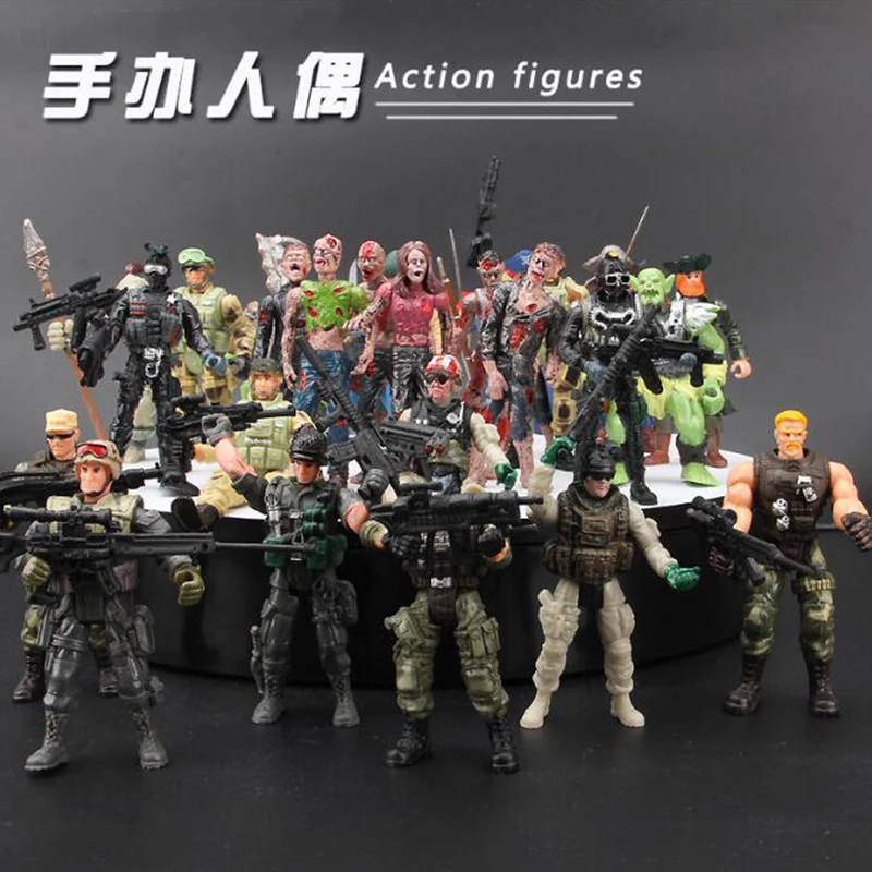 

Military Special Forces Soldier City counter-terrorism swat figures Model modern military super police Corps figure weapons toy