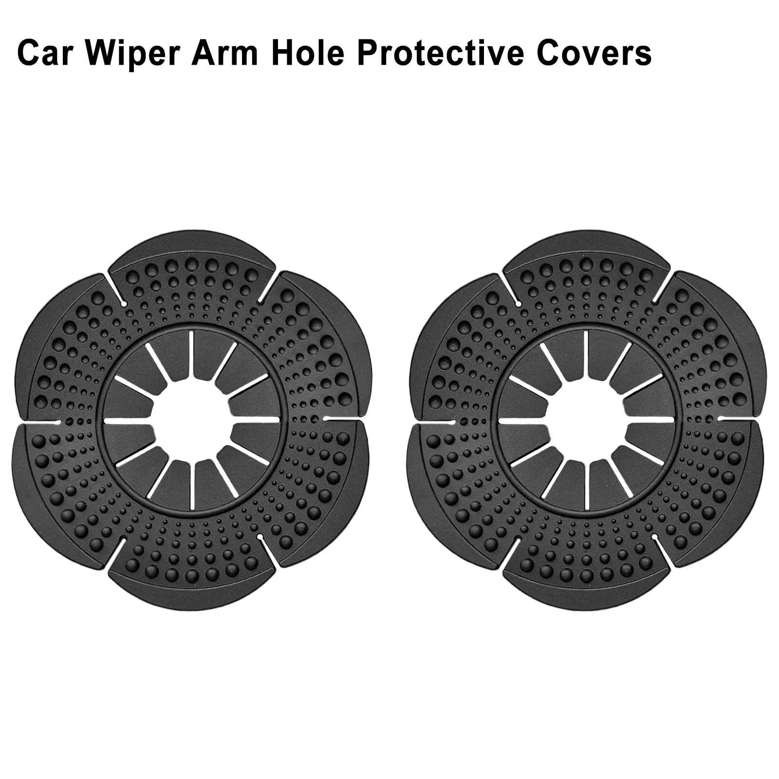 2PCS Universal Car Wiper Arm Bottom Hole Protector Cover Windshield Wiper Dustproof Cover Silicone Cap Anti-dirt Car Accessories