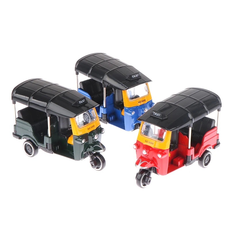 

Alloy Tricycle Retro Simulation Model Three Wheeled Motorcycle Toy Diecast Car Model Autorickshaw Car Model Figure Toys For Kids