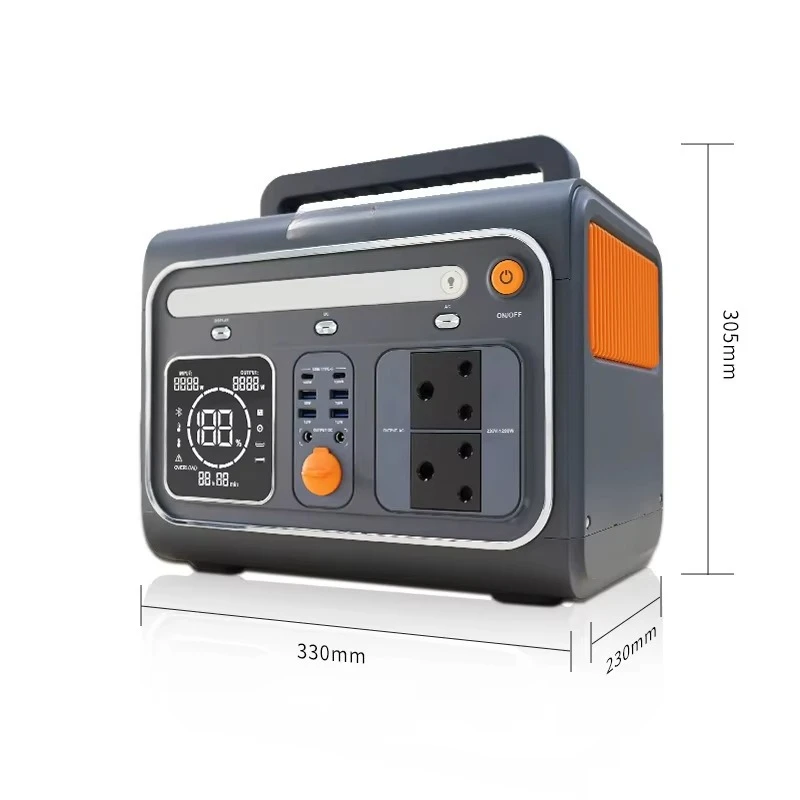 1200W 1024Wh Large Capacity LiFePO4  Lithium Energy Mobile Power Supply Jump Starter EU Plug Pure Sine Wave Car RV Camping