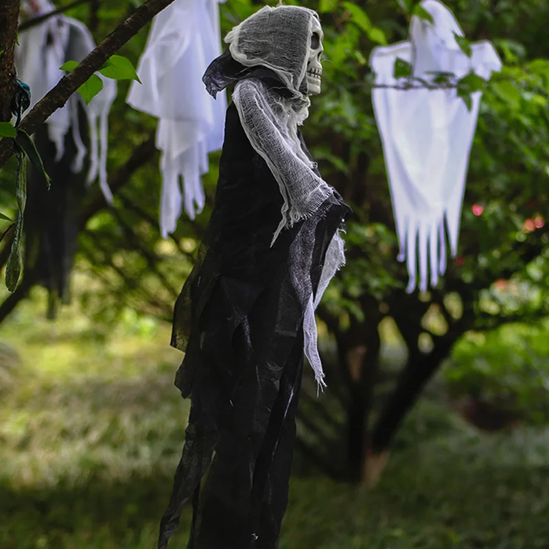 Halloween horror crânio fantasma ao ar livre casa assombrada assustador pingente adereços decorações de suspensão decorações de festa de halloween suprimentos