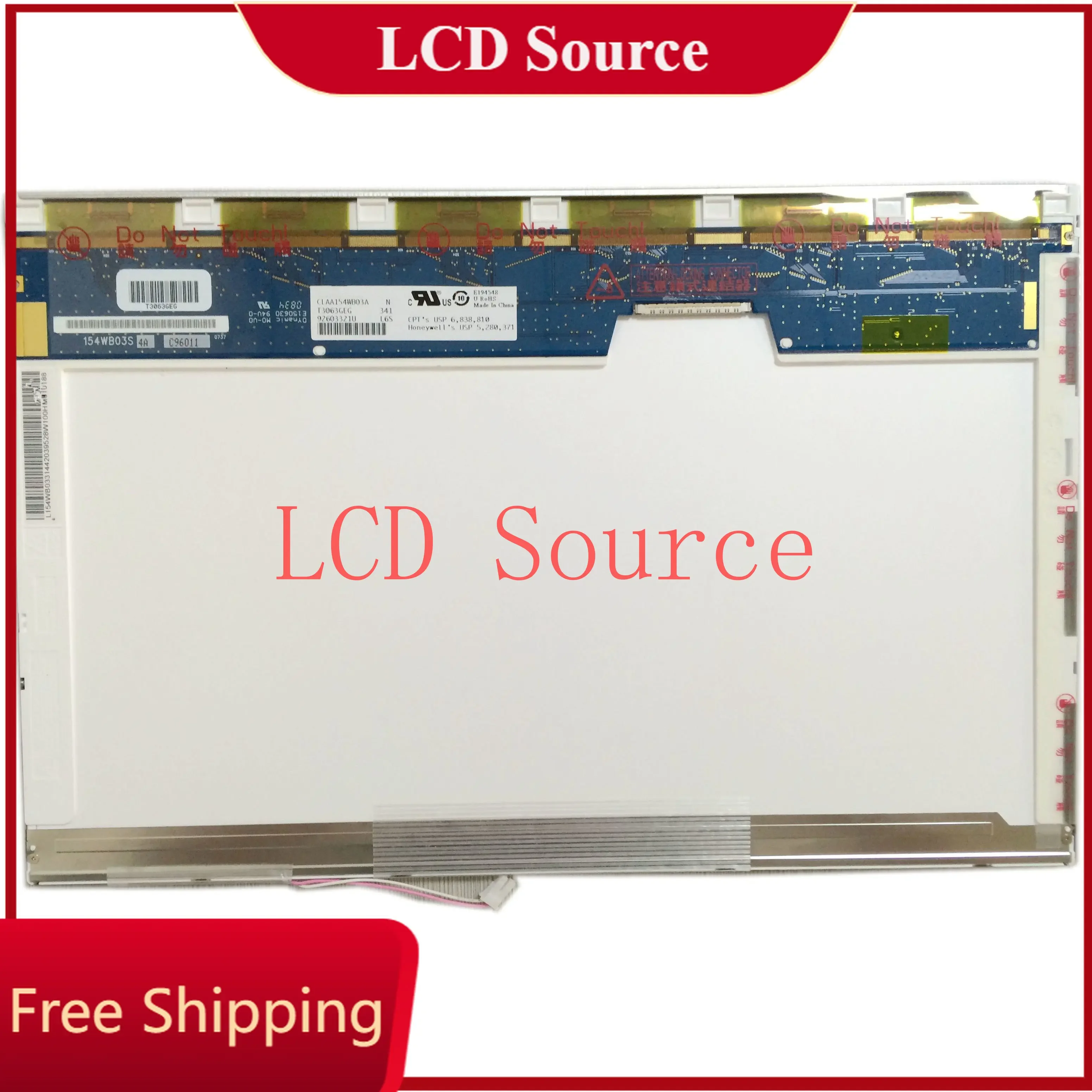 CLAA154WB03A LTN154X3-L0A de ajuste L01 N154I2-L02 LP154WX1 LTN154X1-L03 B154EW01 Laptop tela LCD 1280(RGB)× 800 30 pinos LVDS