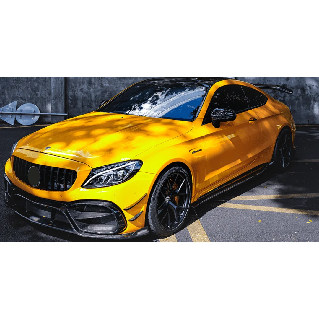 Решетка радиатора в стиле GT, хромированная черная, для Mercedes Benz W205 C63 C63S AMG 2015-2021, аксессуары для стайлинга автомобиля