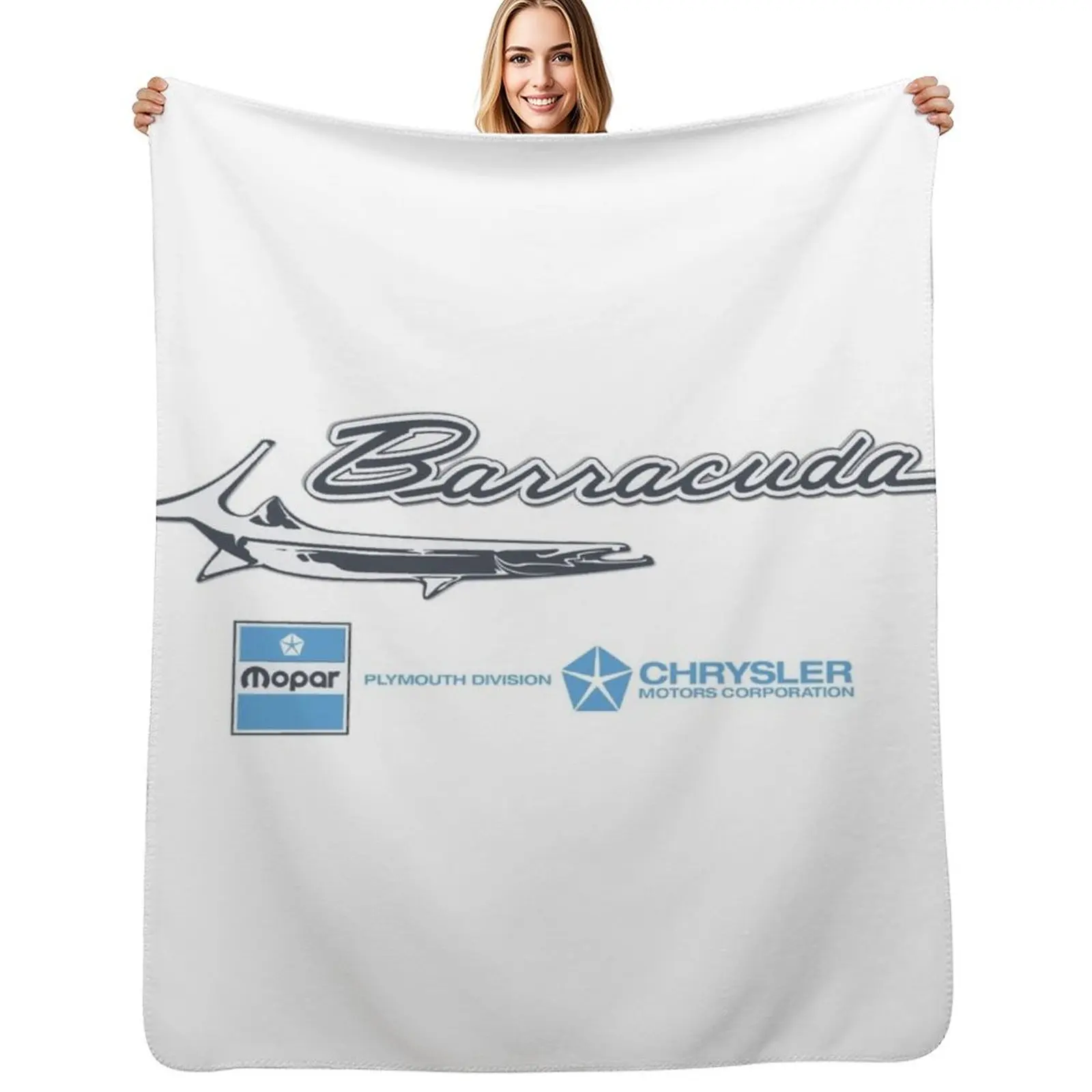 

Plymouth Barracuda Logo Script Throw Blanket Custom Heavy Bed covers Decorative Sofas Blankets