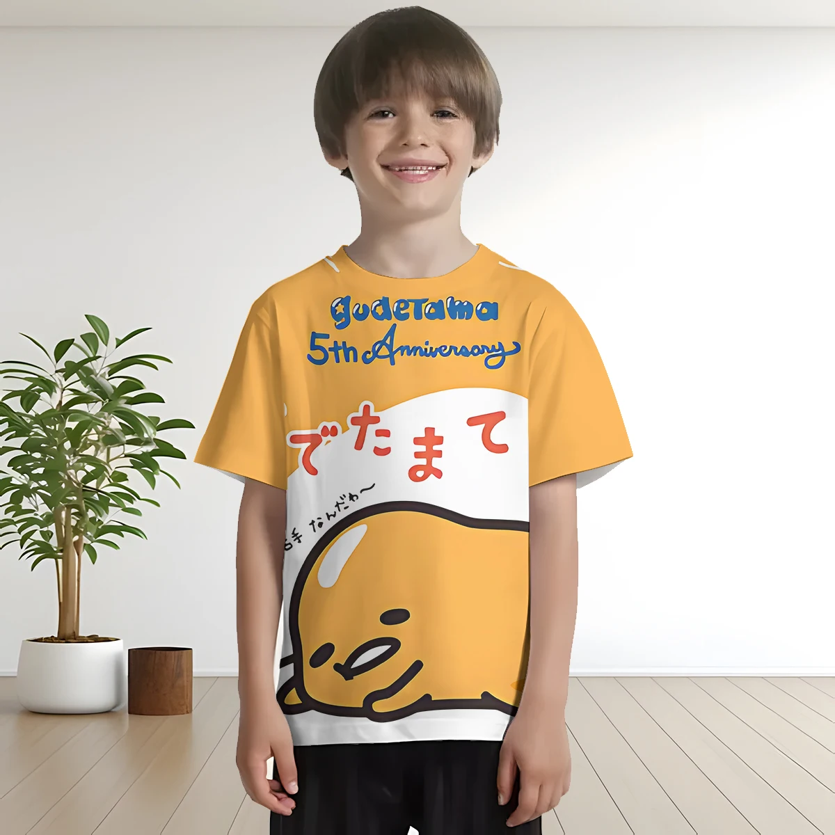 Cute Gudetamas Lazy Egg 3D Print Baby Clothing 5 to 14 Years Male Outdoor Clothes for Children Boy Girl Child T-Shirt Top Shirts