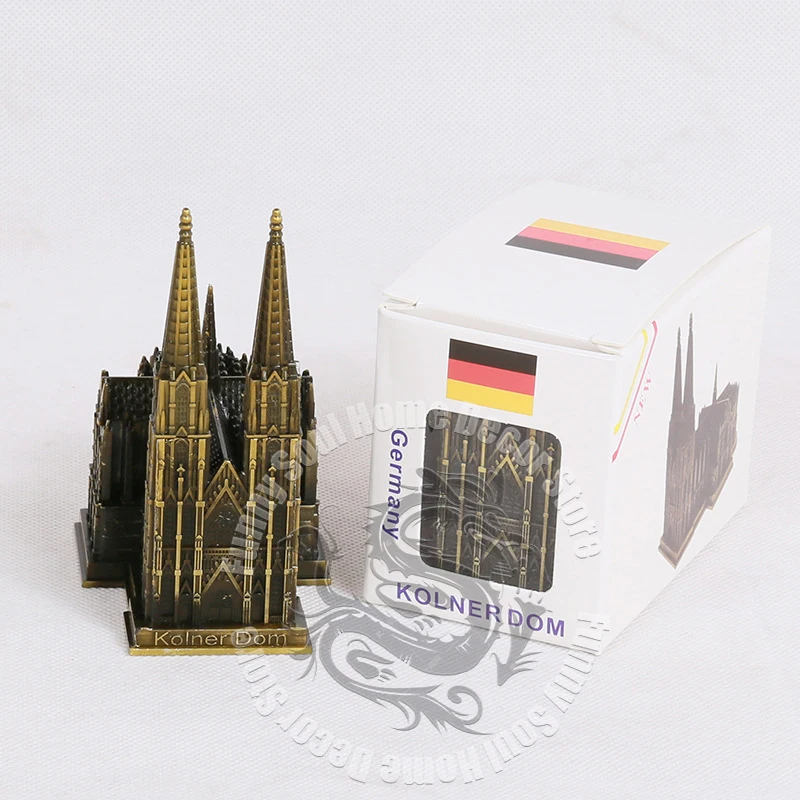 Metal Cologne Cathedral Germany Gothic Architecture Model Medieval Church Replica Collectible