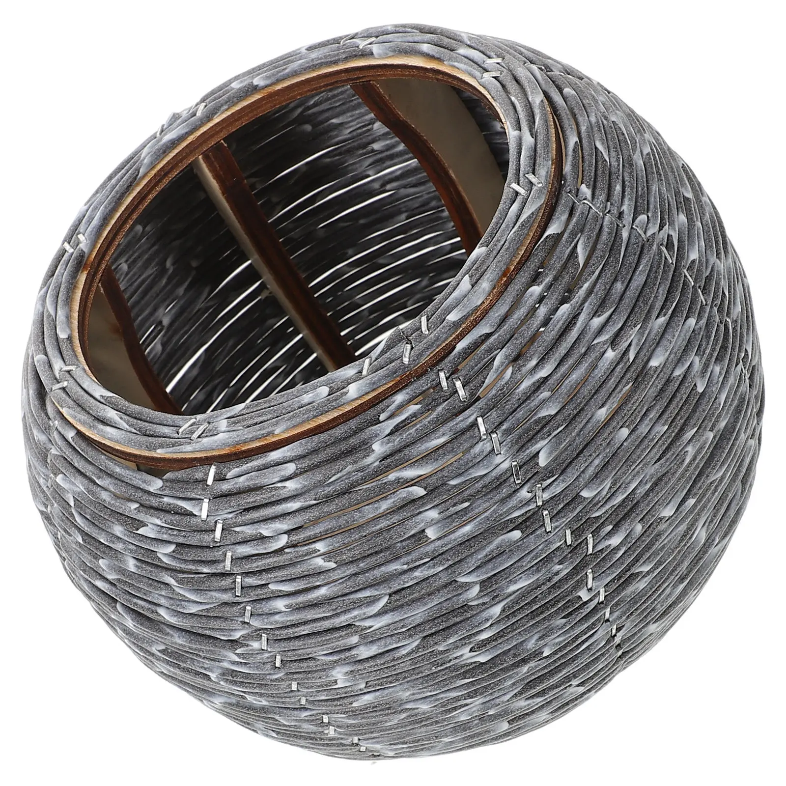 Plastic Woven Flower Pot Holder Planter Basket for Potted Plants Indoor Plant Display Container Sturdy Bonsai Shelf Garden Decor