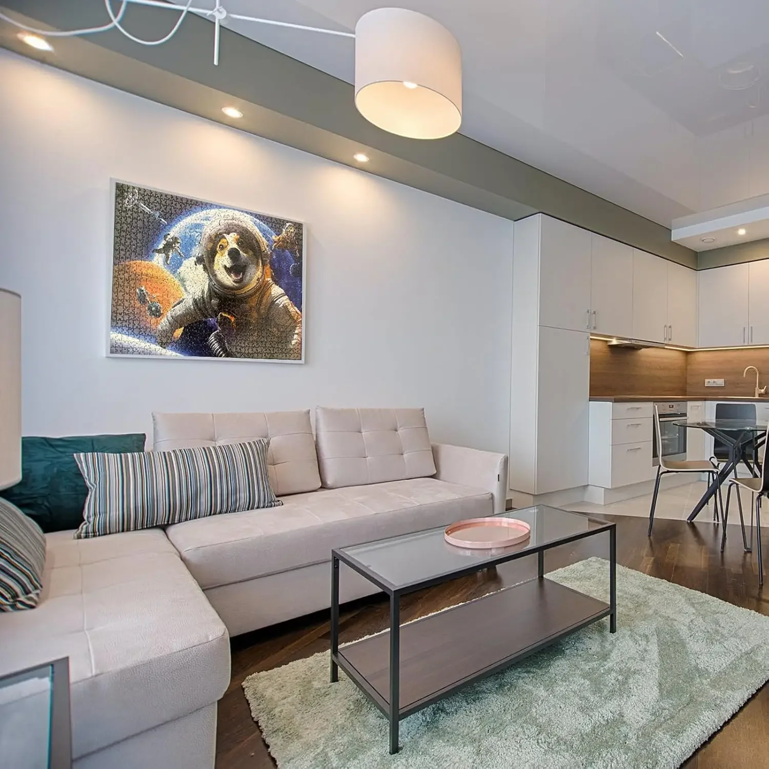 Puzzle astronauta cane 120/300/500/520/1000/1314 pezzi perfetto per giochi per famiglie notte festa di compleanno regalo divertente attività indoor