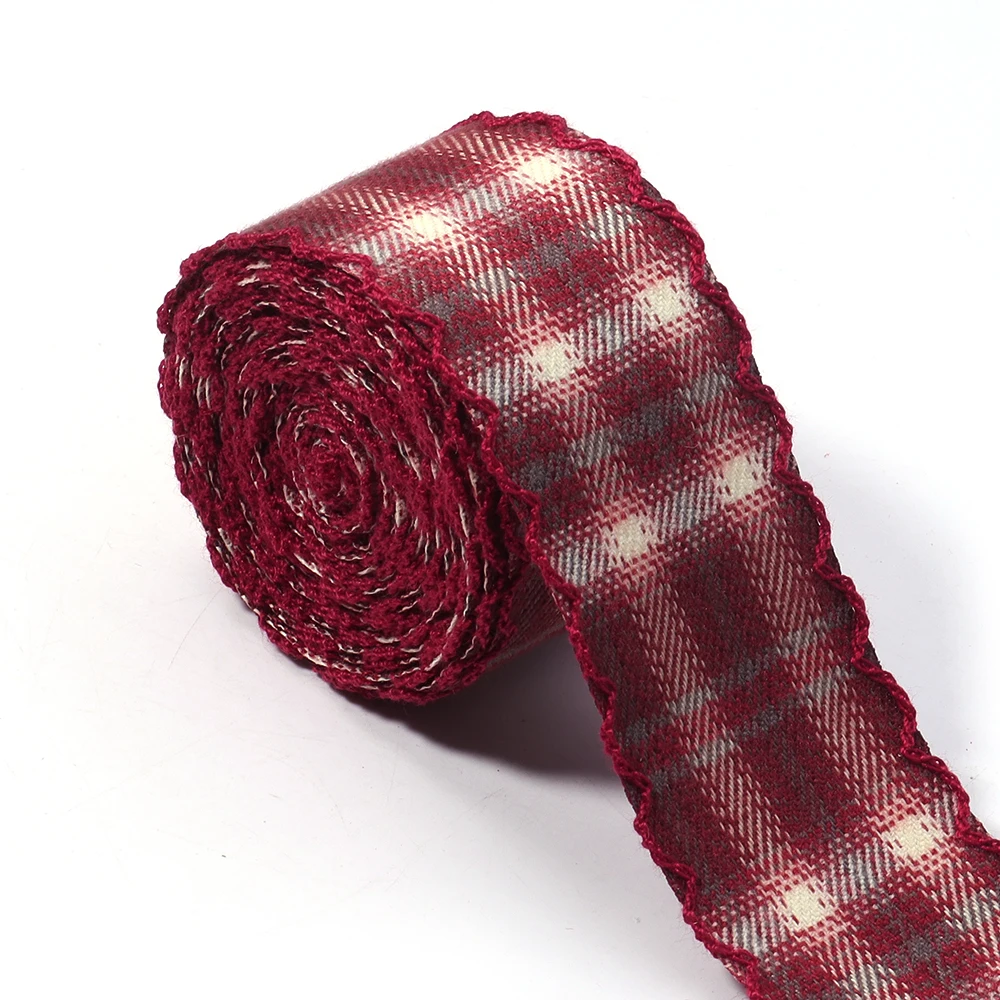 3 yards/lot 4 cm Mit Wellenrand Britischen Stil Plaid Bänder Für Schmuck Machen DIY Geschenke Verpackung Verpackung adrette Fliege – Detail 10
