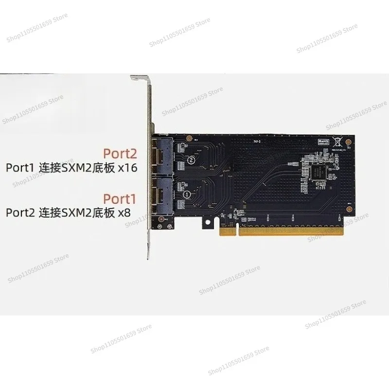 For V100 SXM2 Dual SIM Pass-Through 300GNVLink Interconnect