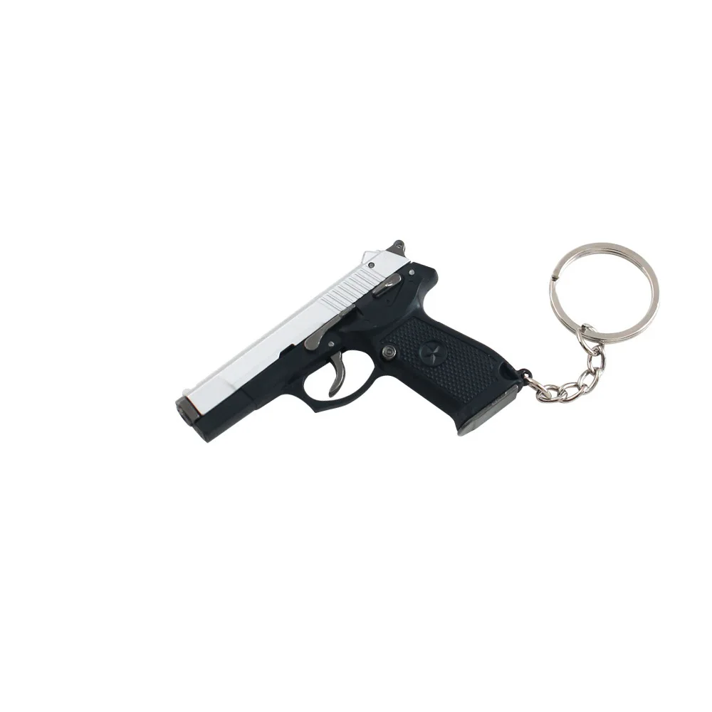 6.5cm 1:3 Detachable Gun Model QBZ92 Pistol Alloy Keychain Backpack Pendant Fashionable Men's Accessory Military Collection Gift