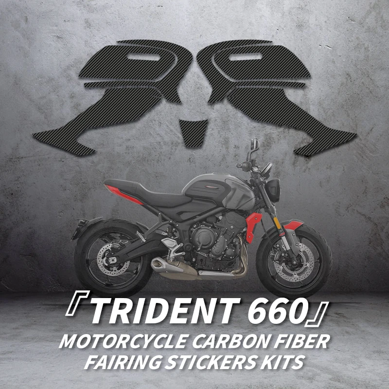 Used For TRIUMPH TRIDENT660 Bike Carbon Fiber Fairing Stickers Kits Motorcycle Accessories Decoration Protection Decals