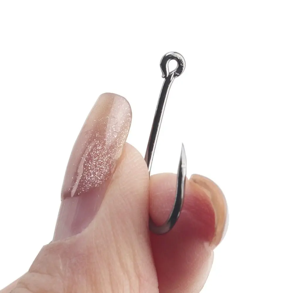 

1000Pcs Carbon Steel Fishing Hooks Set Durable Single Hook Fishing Fixed Hooks Rustproof Size 3-12 Barbed Fishing Hooks