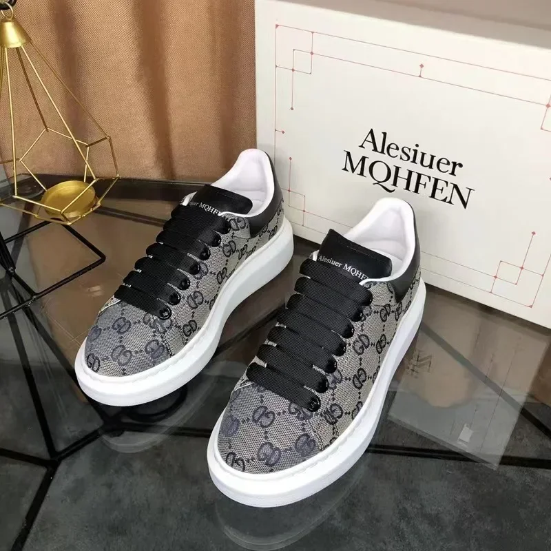 2025 Men's Women Casual Shoes Couple All-match Chunky Lace-up Sneakers Fashion Elevated Muffin Shoes Man Board Shoe Mujer Hombre image 4