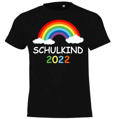 Jugend design schul kind 2022 kinder t-shirt print logo spruch regenbogen schule