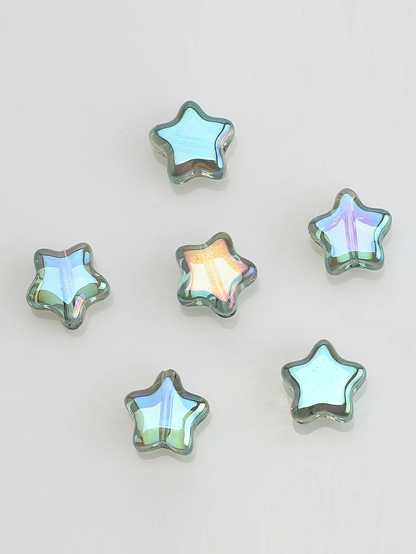 50 stks/partij Crystal Star Pendats 8mm Facet Glas Losse Kralen Handgemaakt Voor Sieraden DIY Maken Accessoires Groothandel In Bulk