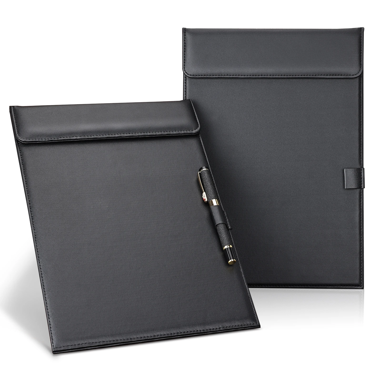 

Kingfom A4 Paper Bill Clipboard Leather Manager Clip Clamping Pad 33x23 CM File Folder Anti-Slip Writing Board for Conference