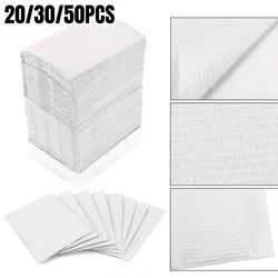 20/30/50PCS White Nail Art Table Mat Disposable Foldable Cleaning Pad Beauty Nail Care Waterproof Tablecloth Cleaning Tools