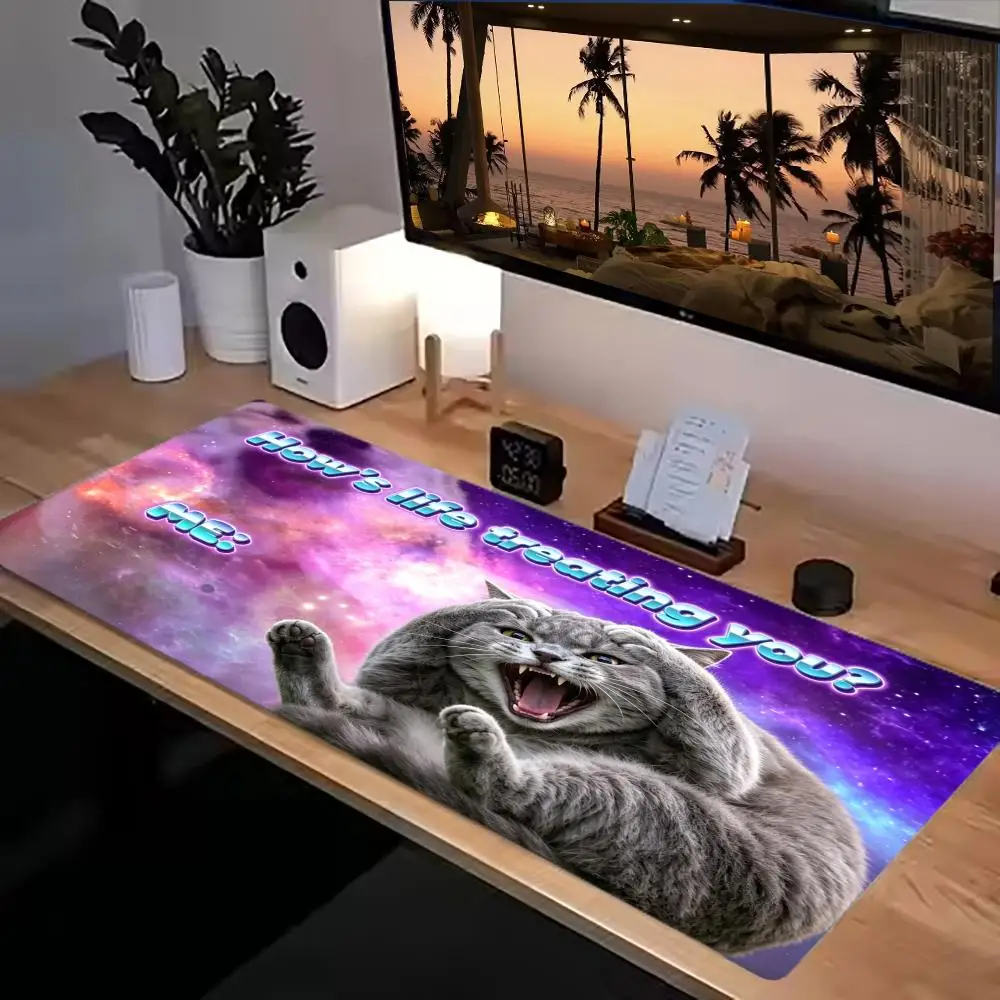 How's Life Treating You Meme Whippet Dog playmat games laptop game card pad large size bedroom learning table mat