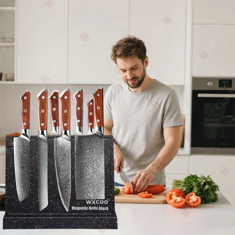 Многофункциональный кухонный магнитный блок ножей для хранения столовых приборов, магнитный держатель ножей, разделочная доска, кухонные аксессуары