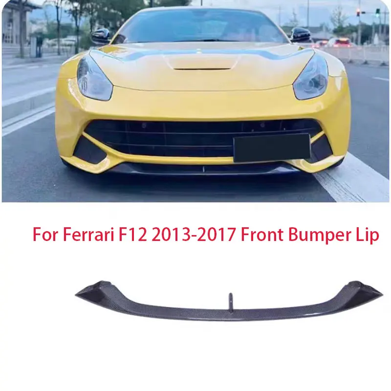

For Ferrari F12 2013-2017 Carbon Fiber Car Front Bumper Lip Front Shovel Wrap Angle Car Spoiler Guard Protector Modification