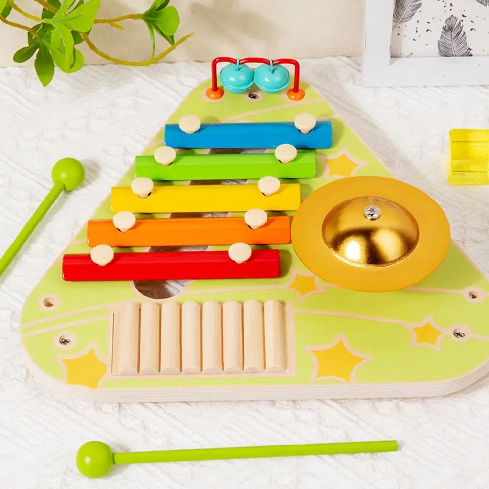 4 w 1 Instrument Perkusyjny Interaktywny z Dźwiękiem 5 Skali Ksylofon Kreatywne Nauka Muzyki Zabawki Drewniane Montessori