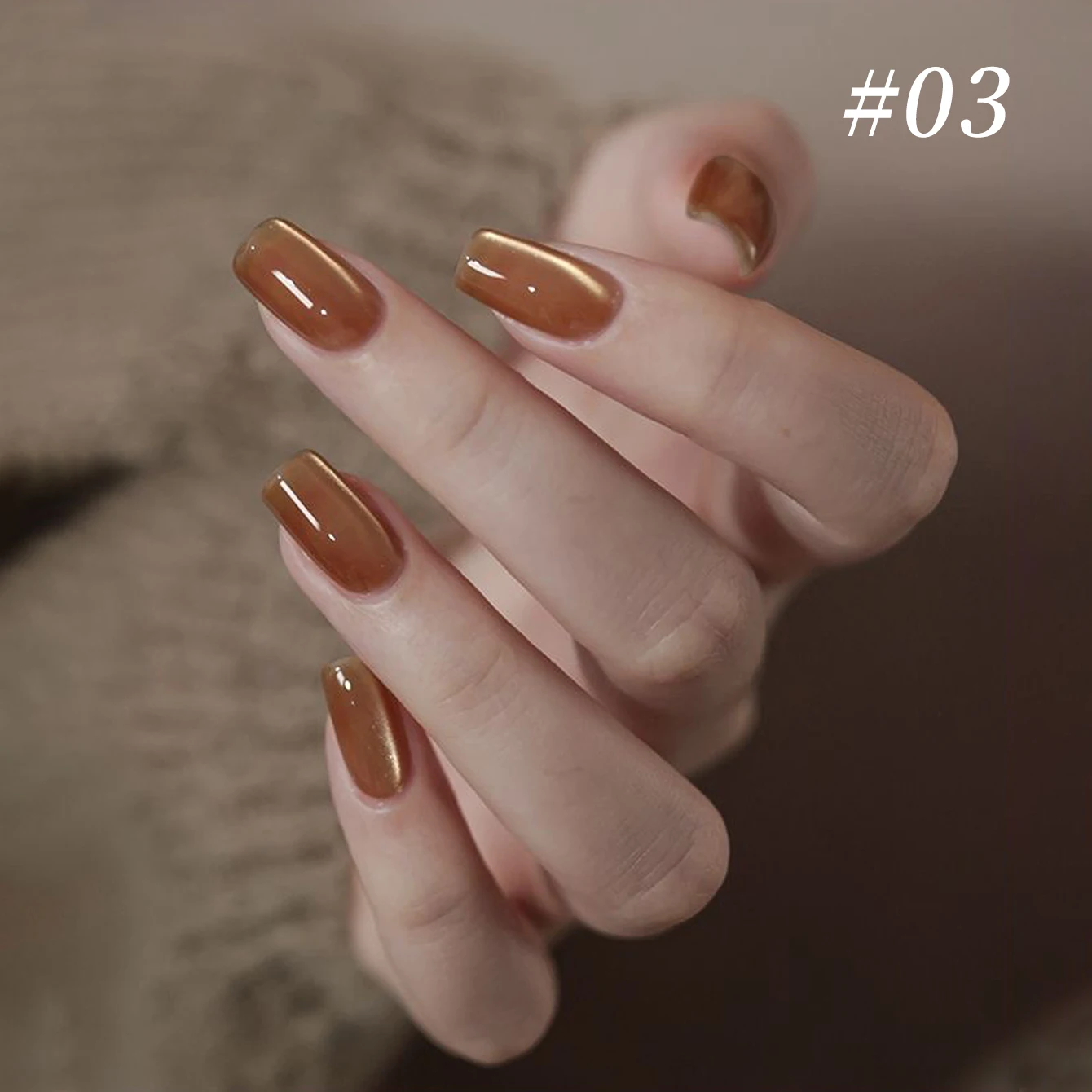 10ML 1PCS 2025 New Autumn Style Brown Nails Nail Art birth Champagne Top Selling Gold Light Amber Cat Eye Gel Nail Polish
