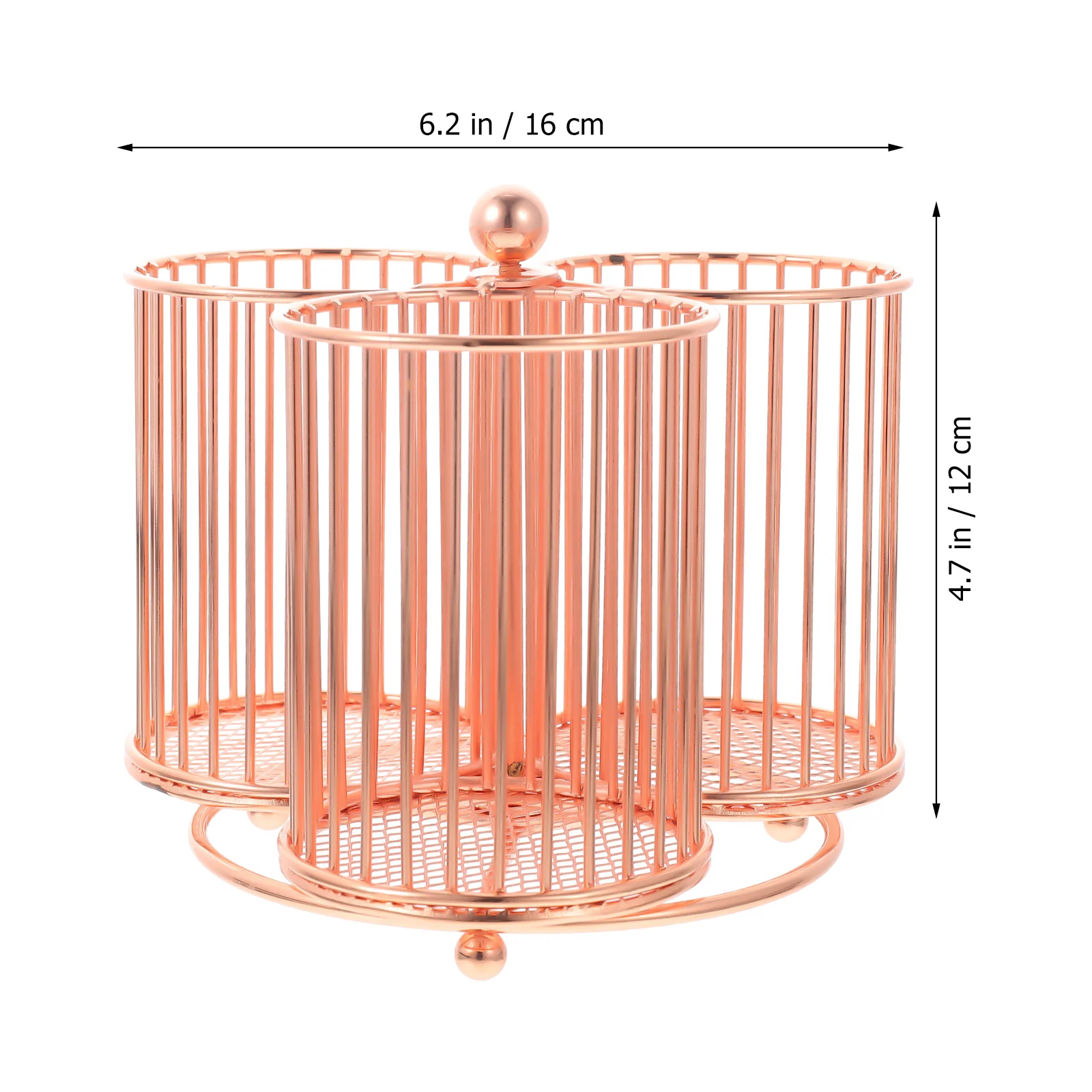

Rotatable Metal Pen Holder Iron Stationery Organizer Desktop Storage Box Multi-Function Makeup Brush Pot