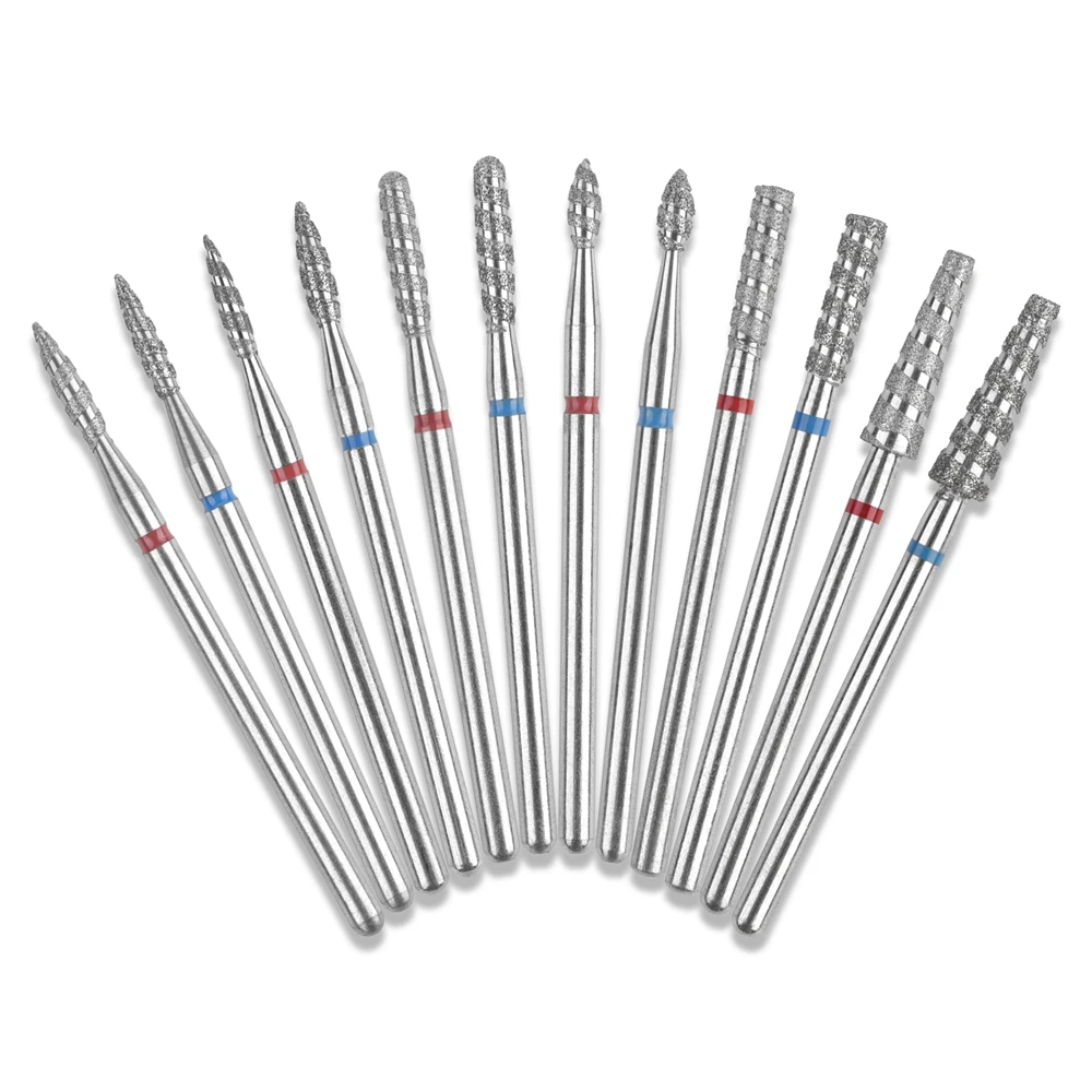 

KADS 2pcs Tornado Flame Diamond Nail Drill Bit 3/32" Spiral Cuticle Manicure Cutter Rotary Burr Manicure Drill Accessories Tool