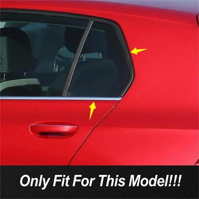 Car Rear Window Shutter Cover Louver Side Vent Trim For VW Golf 8 MK8 GTI GTD GTE 2021 2022 Carbon Texture Exterior Accessories
