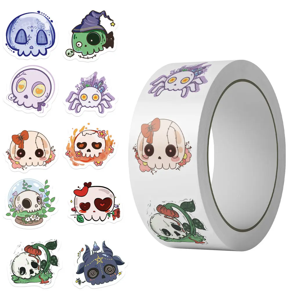 500 Sheets Halloween Graffiti Sticker Roll Waterproof Haunted House Tape for Backpacks DIY Decor LanLanStickersWorld Store