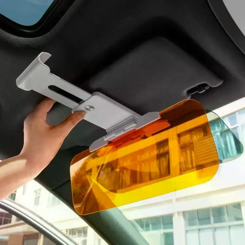1pcs Car Sun Visor UV Blocking Anti Glare Sun Shade Polarized Anti-Dazzle Sunshade Day And Night Dual Use Sun Blocker High Beam