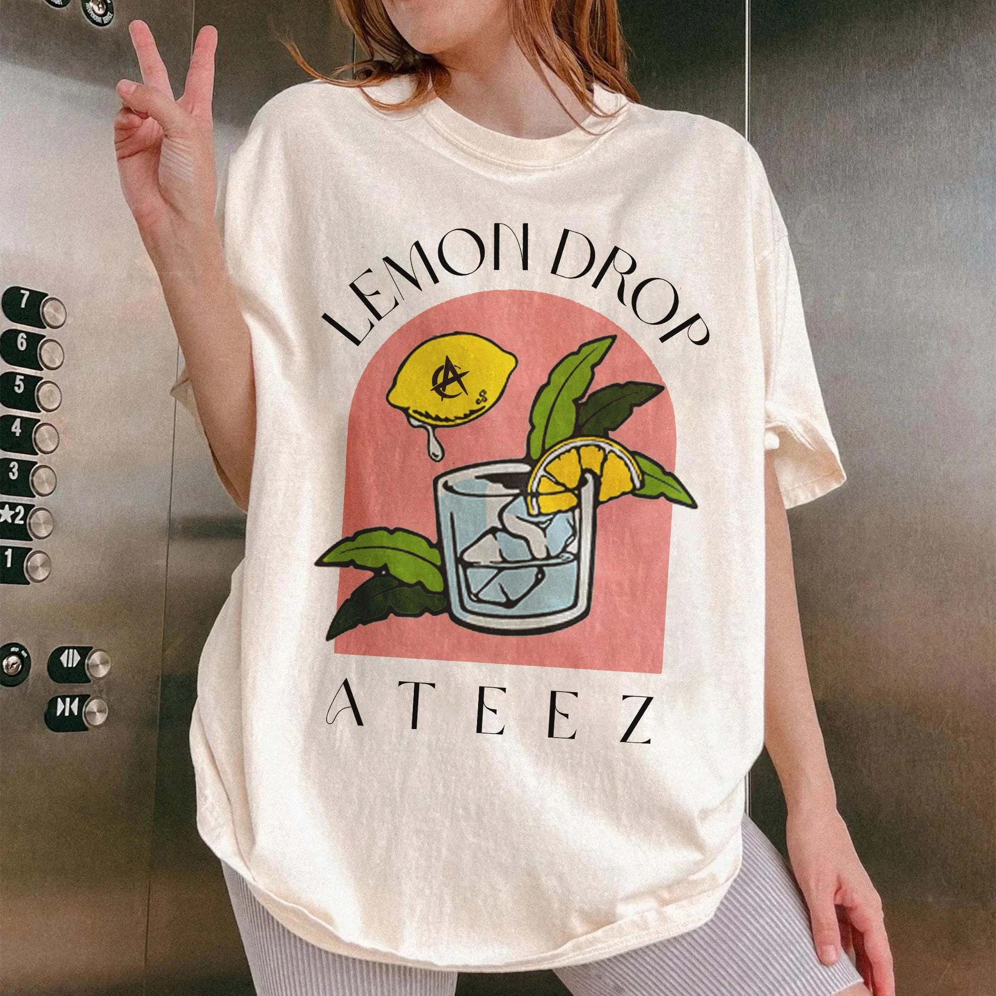 Ateez Lemon Drop Golden Hour Shirt, Ateez in Your Fantasy Tour 2025, Ateez Hongjoong, Seonghwa, Yunho, Yeosang, San, Mingi