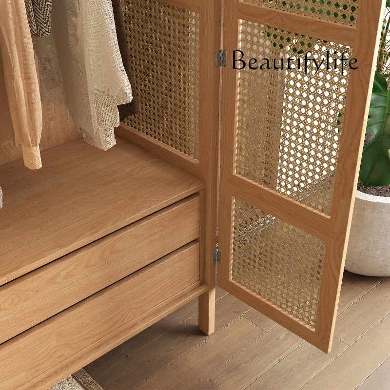 Zl متوسطة الروطان خزائن تخزين المحمولة ملابس حريمي خزائن خزانة غرفة النوم المنظم مفتوحة Armario دي روبا أثاث غرفة نوم