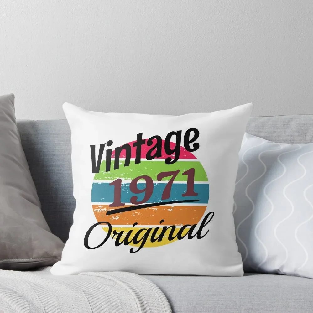 vintage 1971 original Throw Pillow Pillow Case Throw Pillow Covers pillowcase