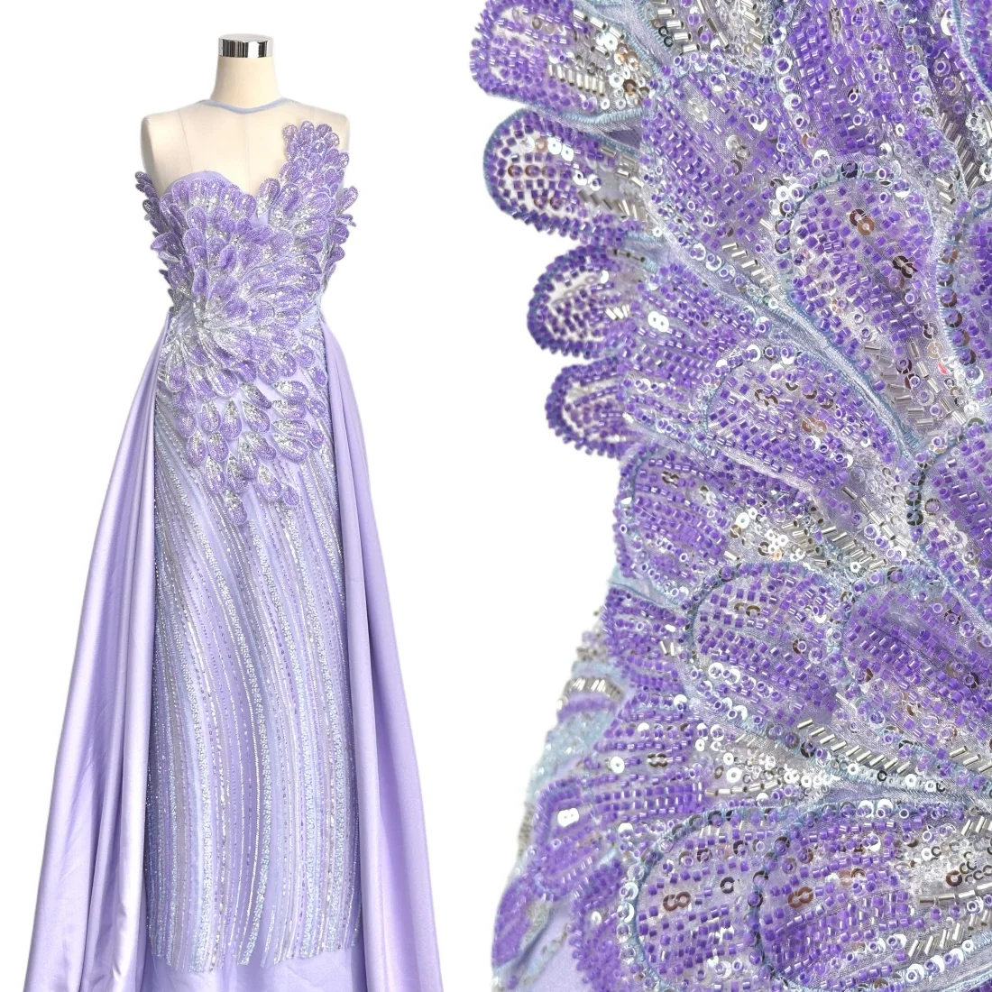 African 3d Nigerian High-Quality Embroidery Heavy Lace Fabric Hot Selling French Groom Lace Fabric For Wedding Party Dress
