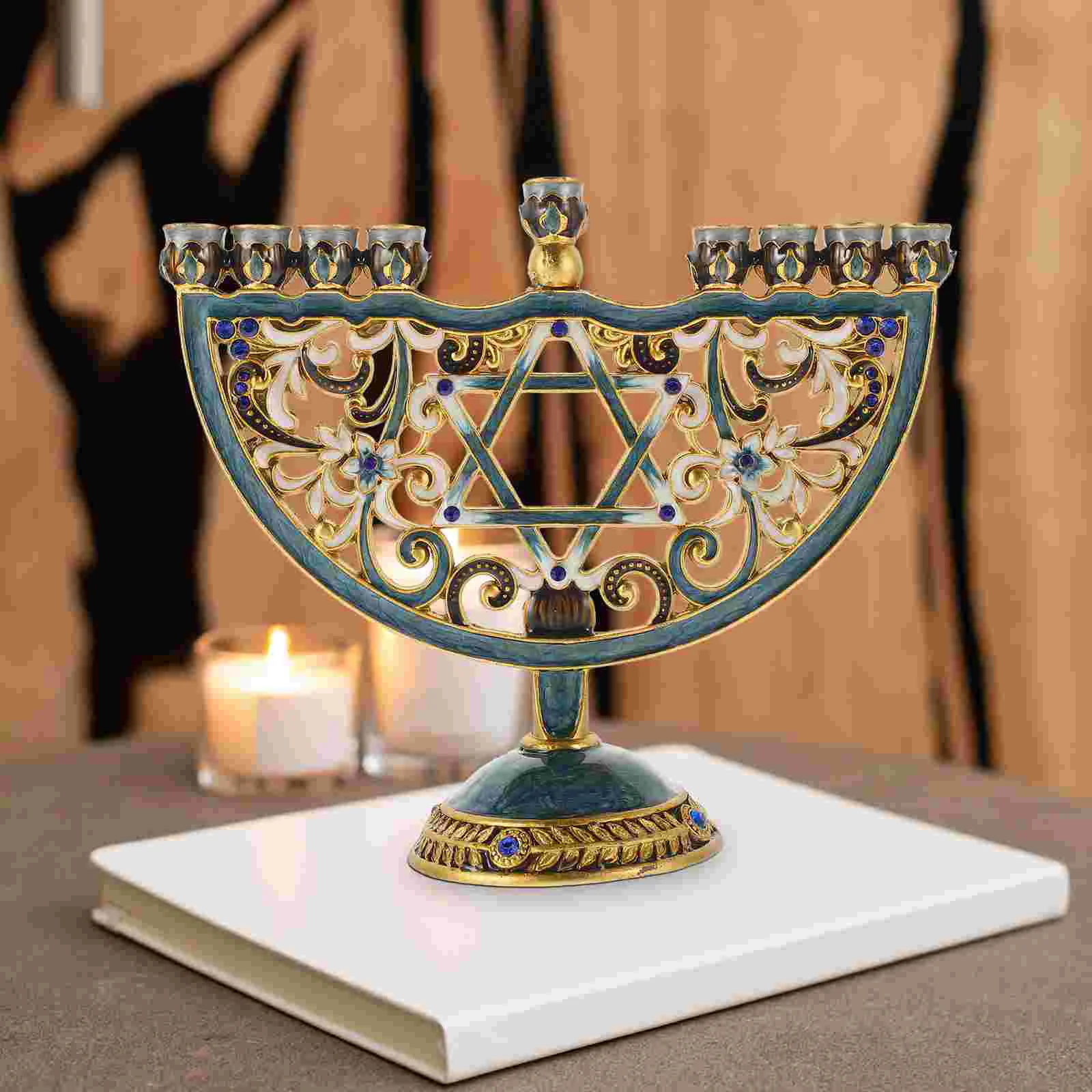 

Conical Christmas Dining Table Decor Holder Alloy Modern Candlestick Holders