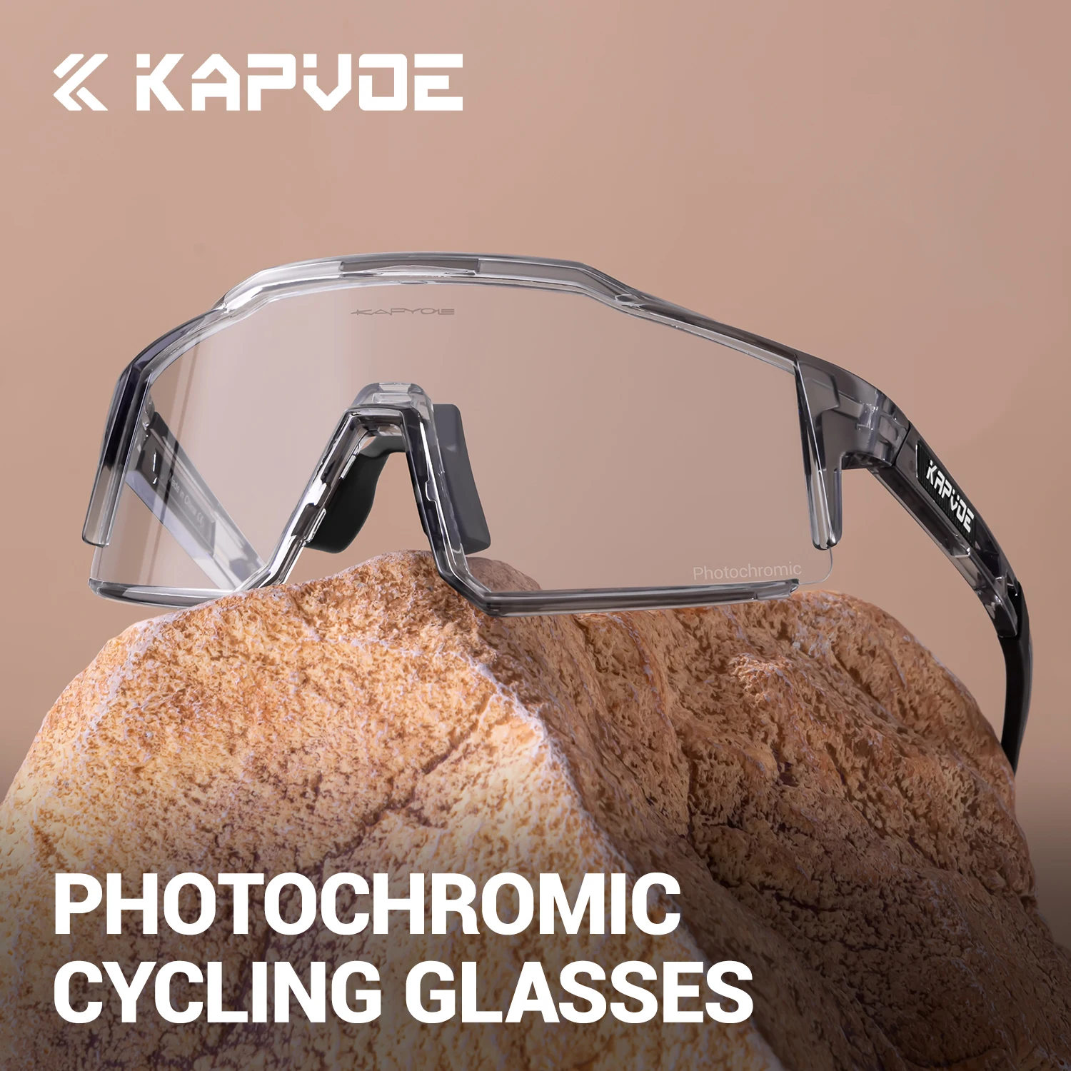 Kapvoe Neue Fahrrad Radfahren Sonnenbrille Fahren Brillen Photochrome Männer Frauen Wandern Reiten Brille UV400 Schutz Sport Brille