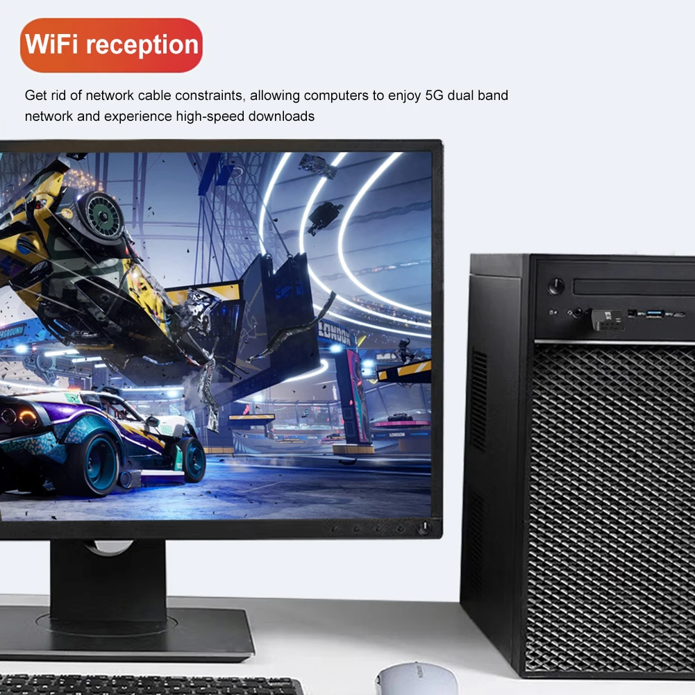 AX900 WiFi6 Placa de rede inteligente de banda dupla sem driver Placa de rede sem fio 2.4G e 5GHz Receptor Wifi para laptop Windows 7 10 11