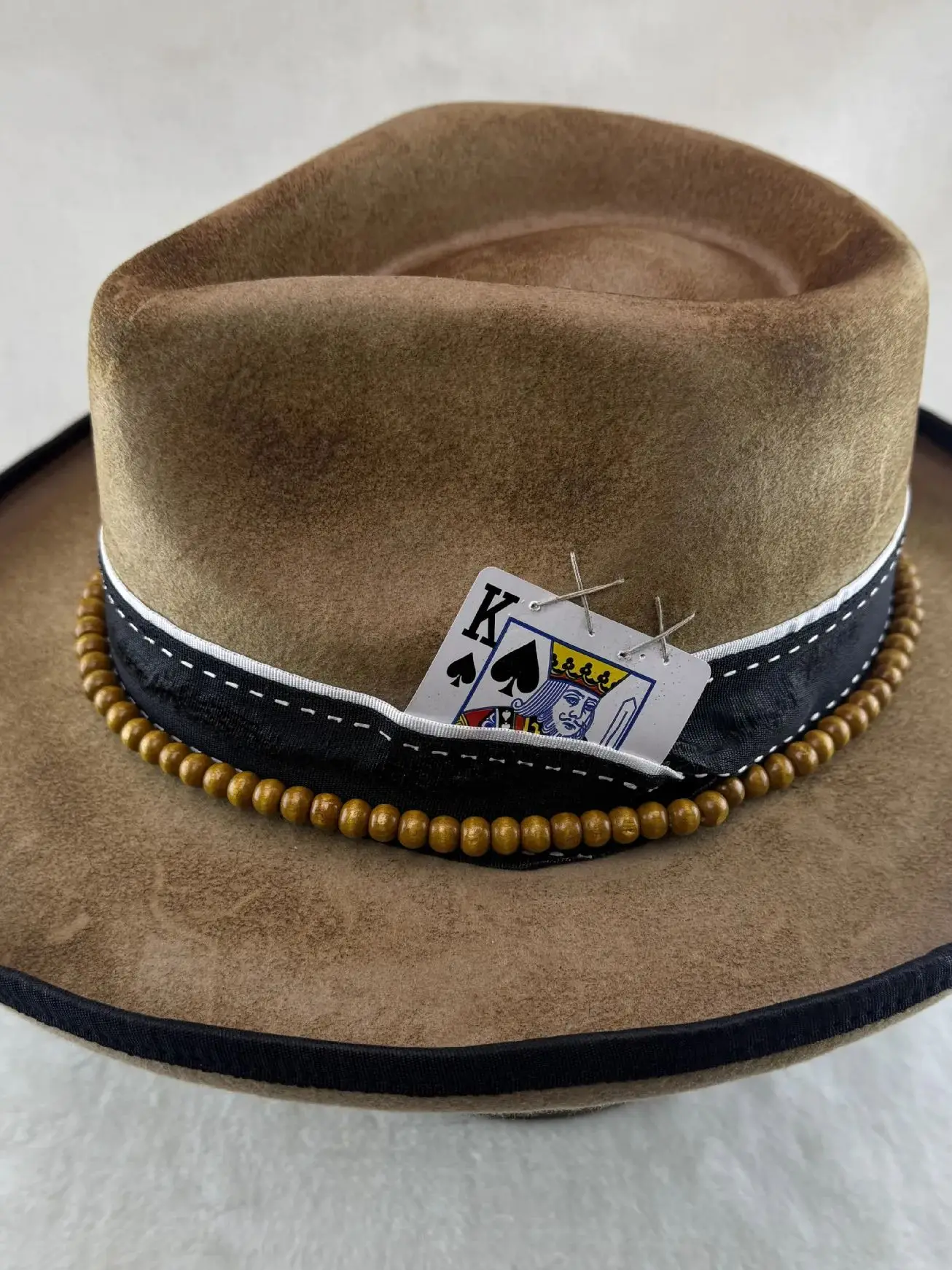 Independent Station Wool Felt Hats Old Curling Jazz Top Hat Personalized Creative Wool Top Hat