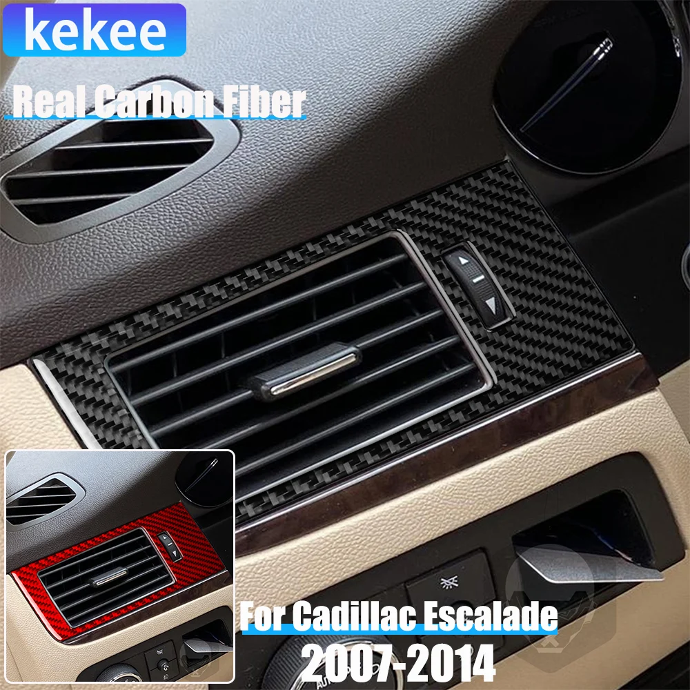 

Настоящее углеродное волокно, автомобильные аксессуары, вентиляционные отверстия для приборной панели, декоративная накладка, мягкая наклейка для Cadillac Escalade EXT ESV 2007-2014