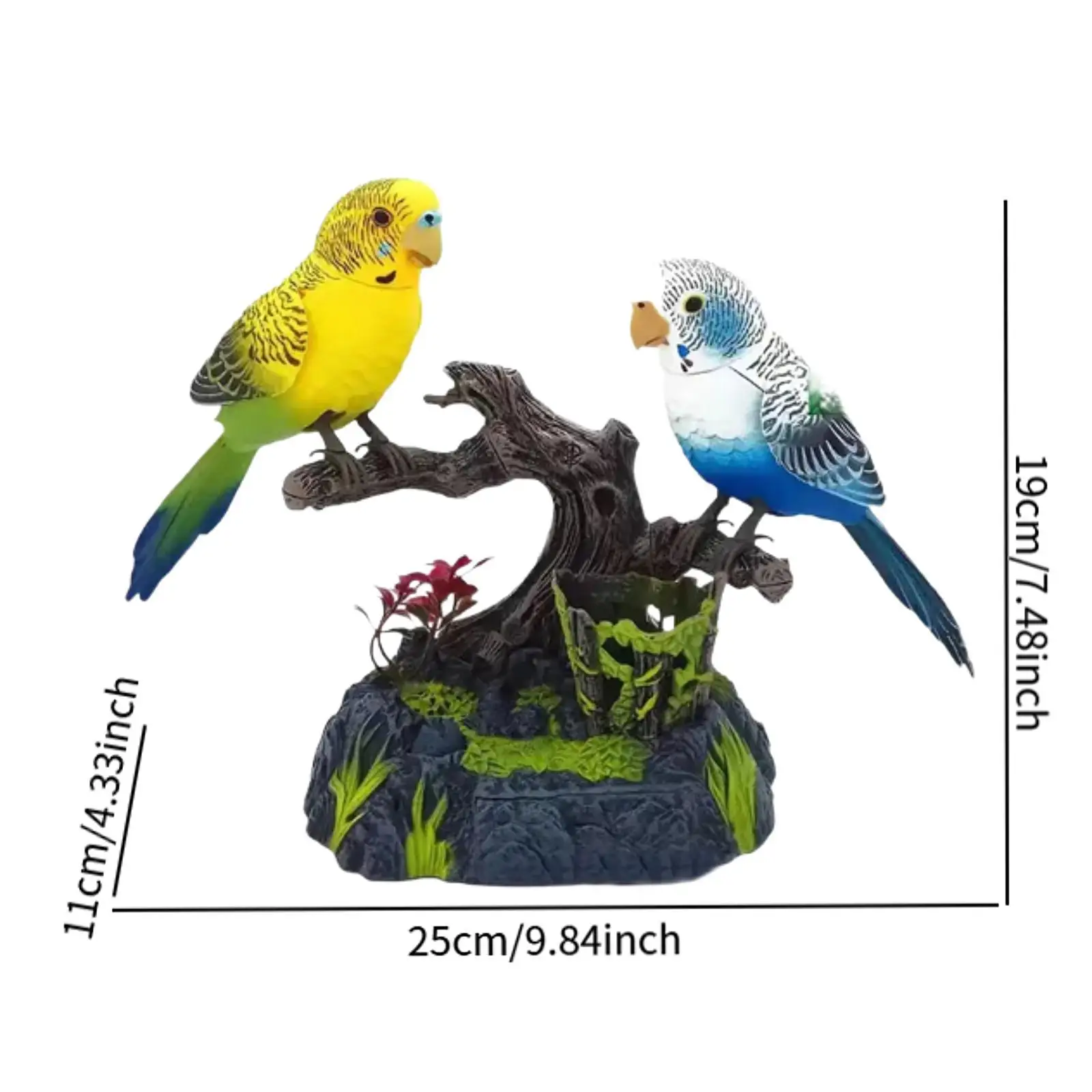 말하는 앵무새 책상 장식, 지저분하고 춤추는 새 시뮬레이션, 말하는 소리 제어 새 장난감, 명절 선물용 전기 새