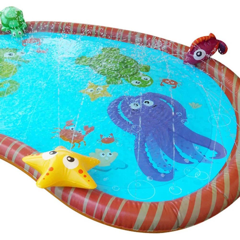 New Carton Printed Inflatable Slide Pool for Baby Chirlden Water Play Spray Pools Summer Outdoor Beach Swimming Pools