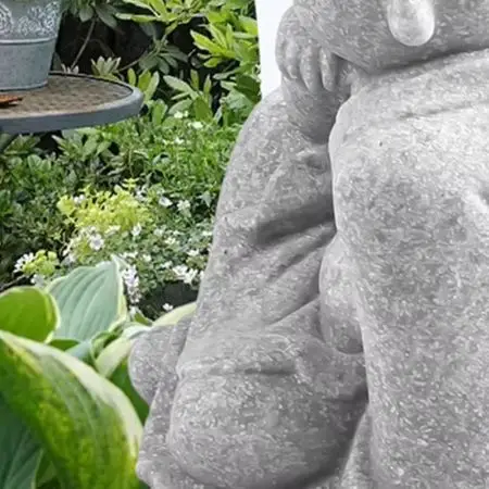Eclectic Little Buddha Monk Ornaments Engaging Hearing & Seeing with Nature in Your Garden or Living Space Decor