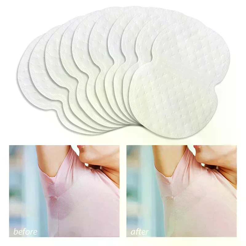 50pcs Unisex Sweat Pads for Summer Deodorants, Underarm Anti Perspiration Sweat Pads Disposable Armpit Absorb Sweat Shield Pads