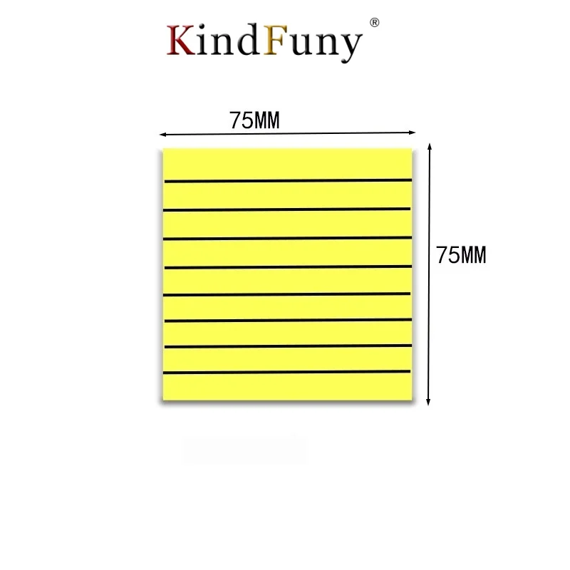 ملاحظات لاصقة في أعواد لاصقة مسطرة مشرقة، وسادات مذكرة قوية ملونة فائقة اللصق، 50 ورقة/لوحة مذكرة #6