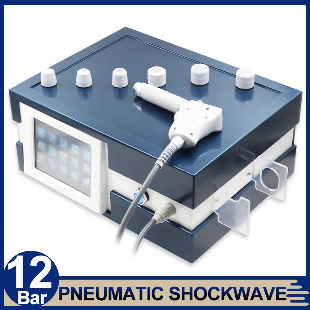 12Bar Pneumatic Shockwave Therapy Machine ED Treatment Pain Relieve Sport Injury Shock Wave Massager Professional