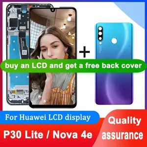 Bilashmart Tested 2312*1080 Display Huawei P30 Lite / Nova 4e LCD Touch Screen Digitizer Assembly MAR LX1 LX2 AL01 Replacement Parts