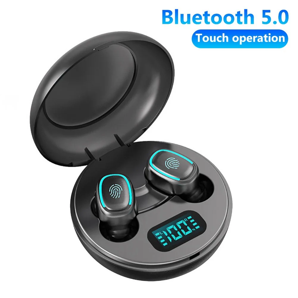 Auriculares inalámbricos A10 TWS con Bluetooth 5,0, cascos deportivos estéreo con pantalla LED, IPX7, impermeables, con cancelación de ruido