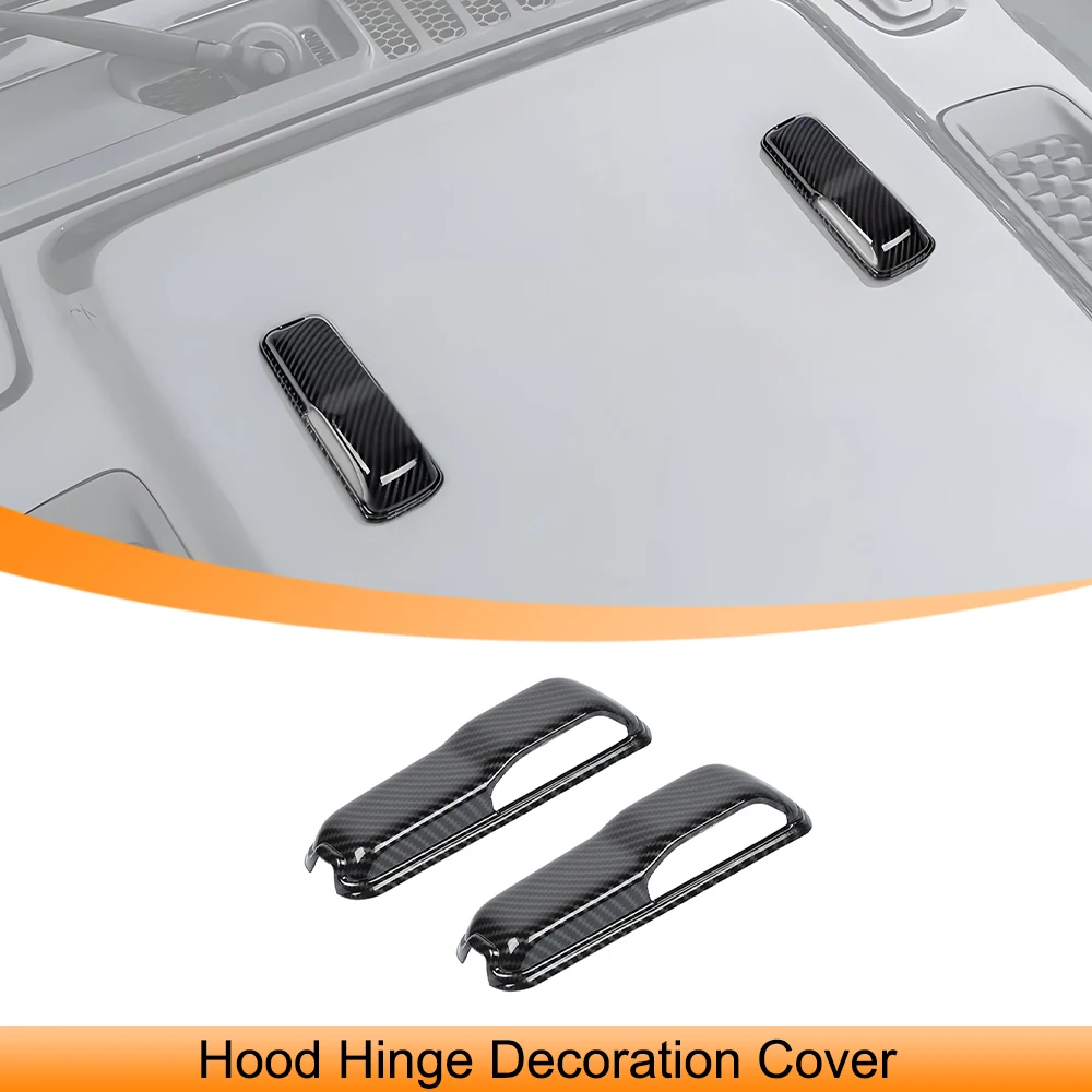 

Car Engine Hood Hinge Decoration Cover Trim Stickers for Jeep Wrangler JL Gladiator JT 2018-2023 2024 2025 Exterior Accessories